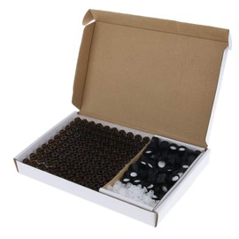 SDENSHI Paquete de 100 botellas de aceite esencial de vidrio ámbar de 1 a 3 ml, reductor de agujeros y tapa de rosca, 1 ml