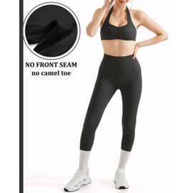 OMKAGI Smile Butt Lifting Workout Leggings for Women High Waisted Seamless Compression Yoga Pants(L,Black-188)