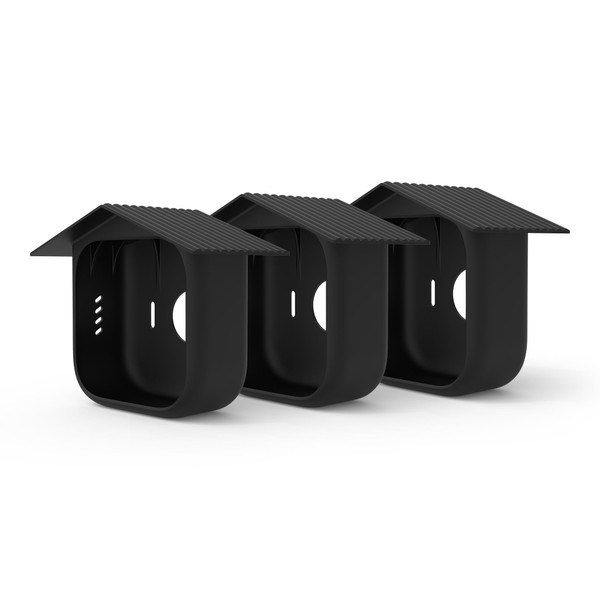Holicfun Silicone Cover Skin for Blink Outdoor 4 (4th Gen) Smart Security Camera (3-Pack, Black)