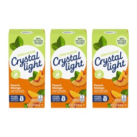Crystal Light Peach Mango Green Tea Drink Mix, 10-Quart Canister (Pack of 3)