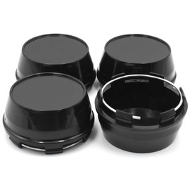 RhinoTuning Wheel Hub Caps Outer 66 mm Inner 61 mm Silver Pack of 4