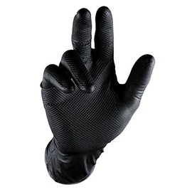 Grippaz qgr-b-l Work Gloves, Black, Large, Pack of 50