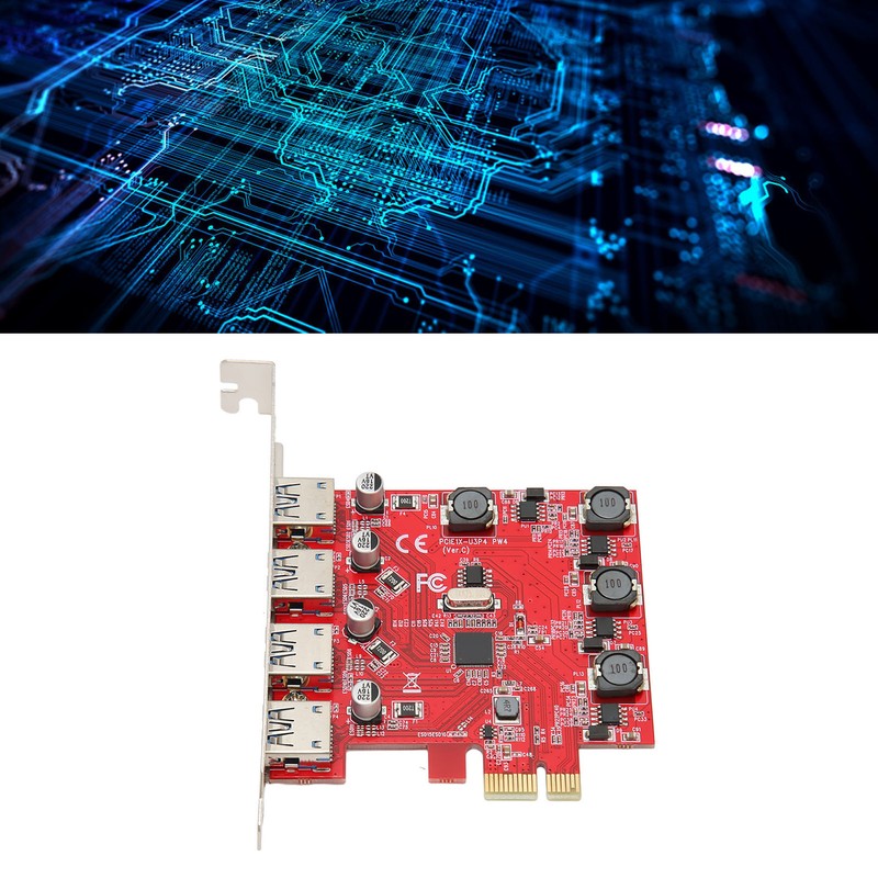 4 Ports 5Gbps USB 3.0 PCI Express Expansion Card for