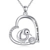 VENACOLY Kiwi Bird Necklace 925 Sterling Silver Kiwi Bird Pendant