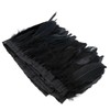 YINETTECH 1 x 2 m Goose Feather Feather Trim Black