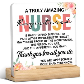 Appreciation Gifts for Nurse, Gifts for Nurses Female, Registered Nurse Gifts, a Truly Amazing Registered Nurse Acrylic Desk Plaque Sign Keepsake Gifts Nurse Office Decor 4 x 4 Inches