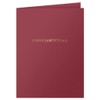 The Gallery Collection, 25 Count, Burgundy, Confidential Pocket Folders, Gold