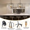 Black and Gold Chandelier for Dining Room Light Fixture, Chandelier