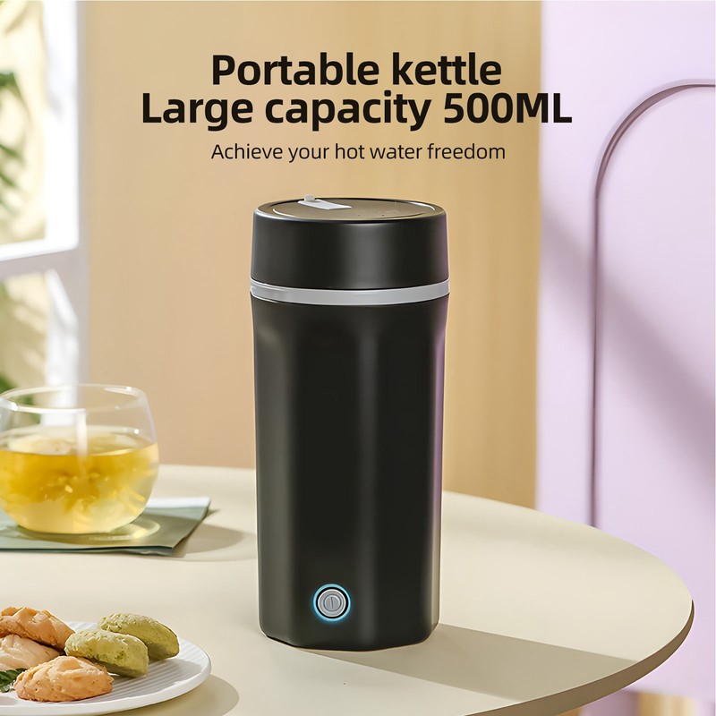 Portable Travel Electric Kettle 500ml Stainless Steel Portable Electric Kettle