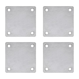 4 Pcs Steel Plate with Holes,6" x 6"A36 Hot Rolled Laser Cut Metal Plate Weldable & Paintable Steel Plates,Ideal for Industrial & DIY Projects