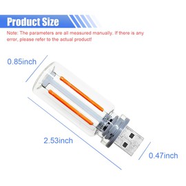 UHANBUT USB LED Car Interior Atmosphere Light, Plug-in USB Touch Control Auto Ambient Lighting Lamp, Mini Vehicle Interface Charging Night Light, Retro Decoration Lamps for Cars, Bedroom (Red)