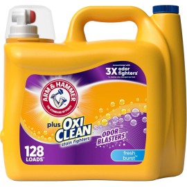 Arm & Hammer OxiClean Laundry Detergent, 128 Loads, 166.5 Fl Oz, Fresh Burst