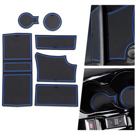 BIBIBO Rubber Mats Non-Slip Mats Compatible with Peugeot 208 e-208 / Peugeot 2008 e-2008 2020-2024 (For Right Hand Drive), Rubber Car Mats, Peugeot 208 Accessories, Centre Console Mats, Car Door Slot