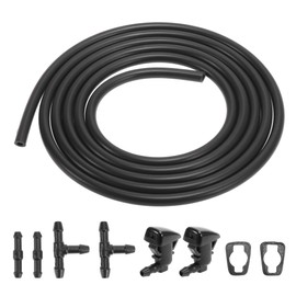 X AUTOHAUX 7pcs Front Windshield Washer Nozzles for Ford Edge Focus for Lincoln MKX 2 Meters Windshield Washer Hose with 2pcs Connectors Replaces 8S4Z17603AA