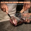 Stainless Steel Meat Shredder Claws with Long Wooden Handles for