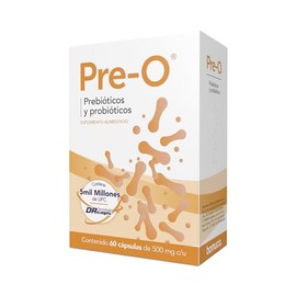 Bomuca - Pre-O 60 Cápsulas, Probióticos y Prebióticos, 5,000 millones de UFC, Tecnología DRCaps, Mejor Digestión y Absorción de Nutrientes            