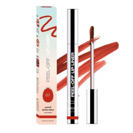 JIMYAUQIN Peel-Off Matte Lip Stain - Long-Lasting Lip Liner Tattoo, Waterproof & Transfer-Proof for All Skin Types (Orange Red, 1Pc)
