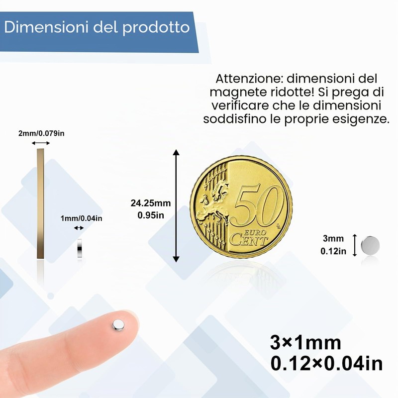 MAGABALLNET 50 Pcs 3x1 mm Calamite Potenti