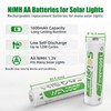 WENJOOP 8 Pack AA Rechargeable Batteries for Solar Lights