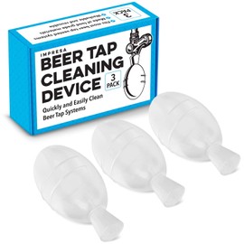 IMPRESA [3 Pack] Beer Tap Ball Cleaning Device - Beer Tap Plug Alternative - Beer Line Cleaner - Draft Beer Keg Tap Cleaning Kit - Keg Line Faucet Cleaning Kit