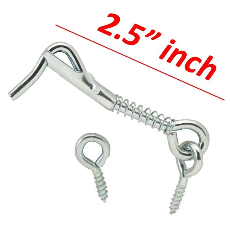 Wideskall Zinc Plated Wire Gate Hook and Eye Latch with