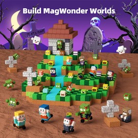 GobiDex Magnetic Building Blocks Pack of 100 - Zomblock Magnetic Blocks for Children, Montessori Toys & Puzzle Games, Creative Gift for Boys and Girls from 3-4, 5-6, 7-8, 9-10 Years