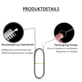 Fridge Cleaning Tool Set YUTOU Reusable Refrigerator Cleaning Kit, Fridge Drain Hole Cleaning Tool Kit, with Deicing Shovel/Flexible Refrigerator Brush/Drain Plug/Dredging Hose, for Home