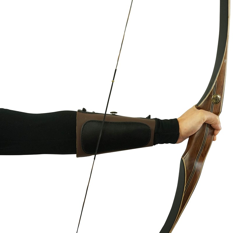 SAS Leather Traditional Arm Guard with Stretch Cord and Button