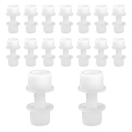 NYTKL 16PCS Nylon Motorcycle License Plate Screws, 6mm Thread Plastic Bolts & Nuts for Securing Licence Plates, Universal Plastic Car Tag Fasteners Kit for Motorcycles Bikes Trucks (White)