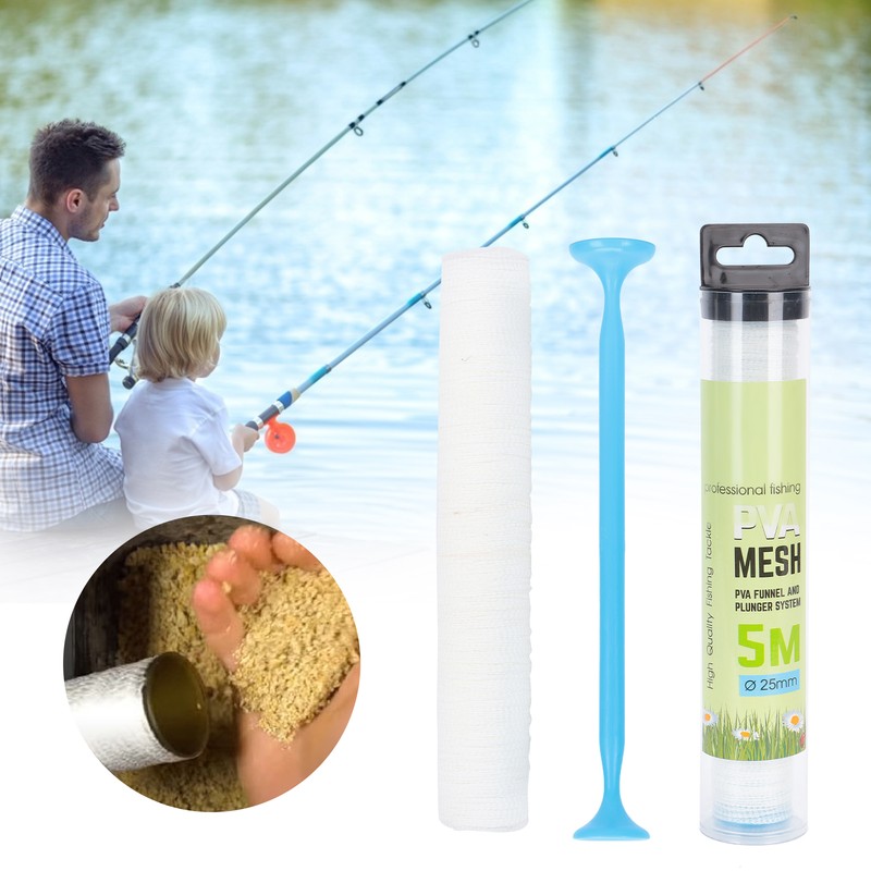 PVA Cylinder Water Soluble Net PVA Mesh Soluble Fishing Feeder