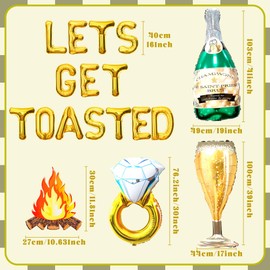 Lets Get Toasted Bachelorette Decoration Mountain Engagement Decoration Mountain Bachelorette Decoration Camp Bachelorette Decoration Camping Bachelorette Party Decorations