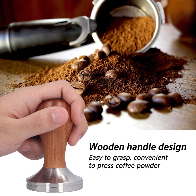 58mm Flat Base Coffee Tamper Manual Stainless Steel Coffee Powder