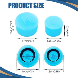 Tecledsn 4PCS Blue Replacement Valve Caps for Car Air Conditioning, AC Caps, Leakproof Air Conditioning System Seal Kit, Car Accessories AC High & Low Pressure Port Caps Fit for Car Truck SUV (4PCS)
