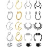 MODRSA Fake Nose Ring Fake Nose Rings Fake Septum Faux