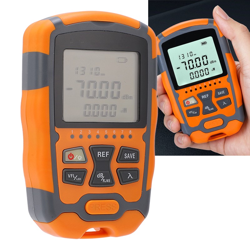 Optical Fiber Power Meter Digital Display Optic Cable Tester ‑70~+10dbm