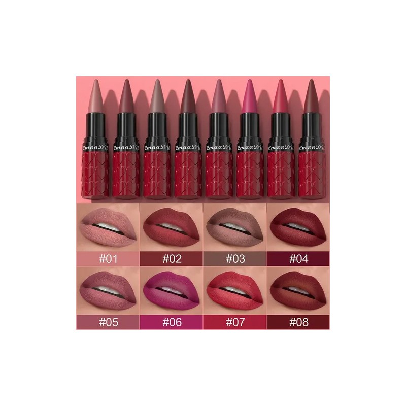1pc Labial Mate Hidratante Y Fácil De Aplicar Larga Duración