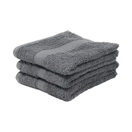 Lyra Linens - 100% Egyptian Cotton Bathroom Hand Towel - Pack of 2 OR 4 500 Gsm Hotel Quality, 50cm x 85cm, Quick Dry, Soft And Absorbent, Hair Towels (2, Charcoal Grey)