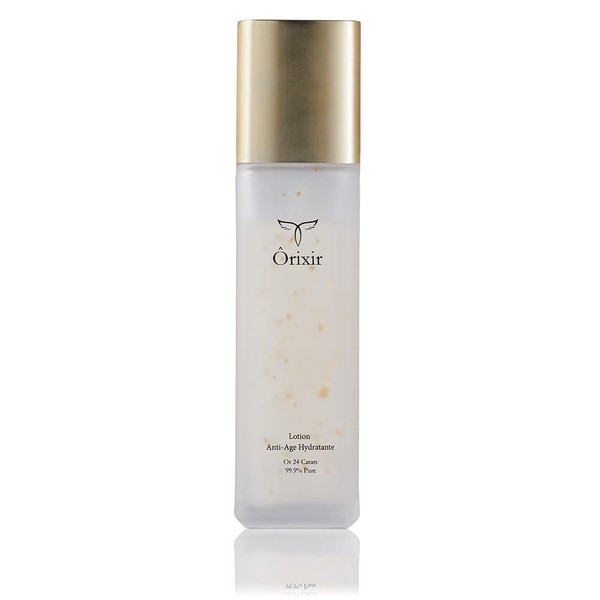 Orixir Anti-Ageing Moisturising Lotion, Hyaluronic Acid and 24 Carat Pure Gold, Cleansing and Moisturising Lotion, Firming Revitalising, Nourishing, for All Skin Types, 100 ml