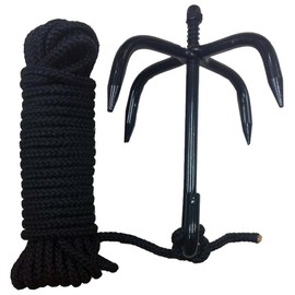 ADROIT Climbing Hook And Rope With 10" Shaft, And 40' Of Heavy Duty Polypropylene Rope: TA-14906
