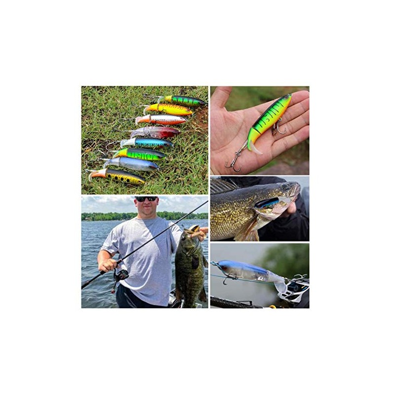Artificial Bait Fishing Lure Wobbler Set Pencil Whopper Plopper Swimbait