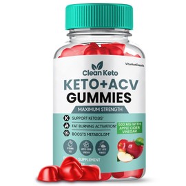 Clean Keto ACV Gummies, Apple Cider Vinegar, Max Strength Gummies (1 Pack)