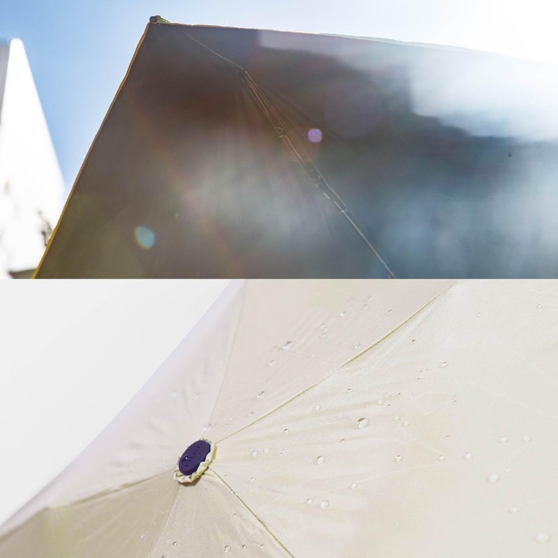 HUS. All Weather Carry Lightweight Folding Umbrella for Rain or