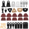 100 Pack Oscillating Saw Blades Metal Wood Multitool Blades Quick