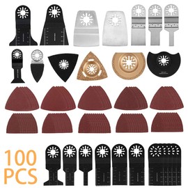 100 Pack Oscillating Saw Blades Metal Wood Multitool Blades Quick Release Cutting Blade for Fein Multimaster