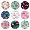 ANATTASOUL Flamingos Wooden Coasters Set of 9 Bulk(3.9")
