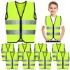 Unittype 10 Pcs Kids Safety Vest Bulk High Visibility Reflective