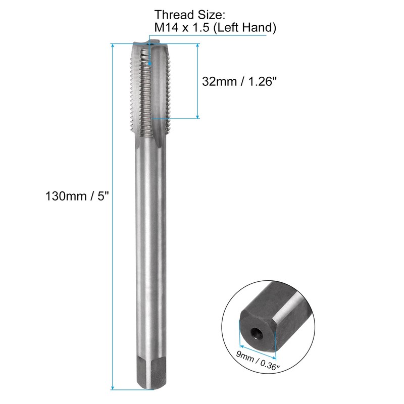 QUARKZMAN Metric Tap M14 x 1.5 H2 Left Thread 130