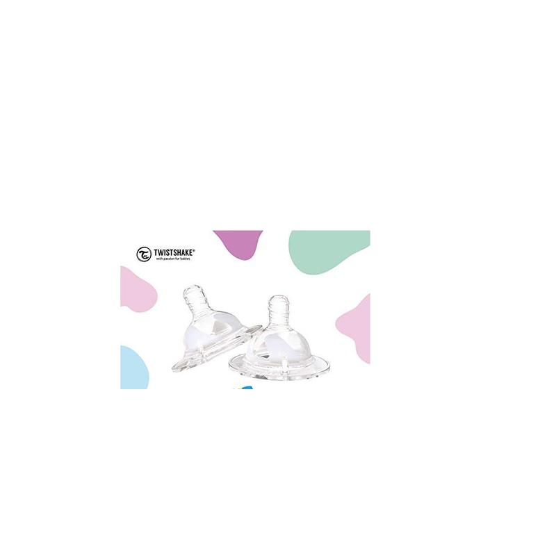 Twistshake - Pezón anti-Colico medio 2 meses + - 2Pack