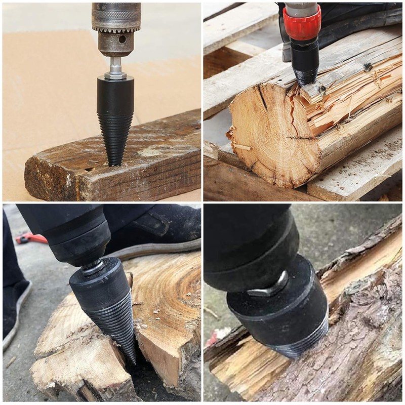 42 mm Wood Splitting Drill, Drill Cone Wood Splitter with