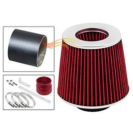 RW SERIES - MATTE BLACK PIPE RED - SHORT RAM INTAKE Compatible For 94-96 Chevy Beretta/Corsica Z26 3.1L V6